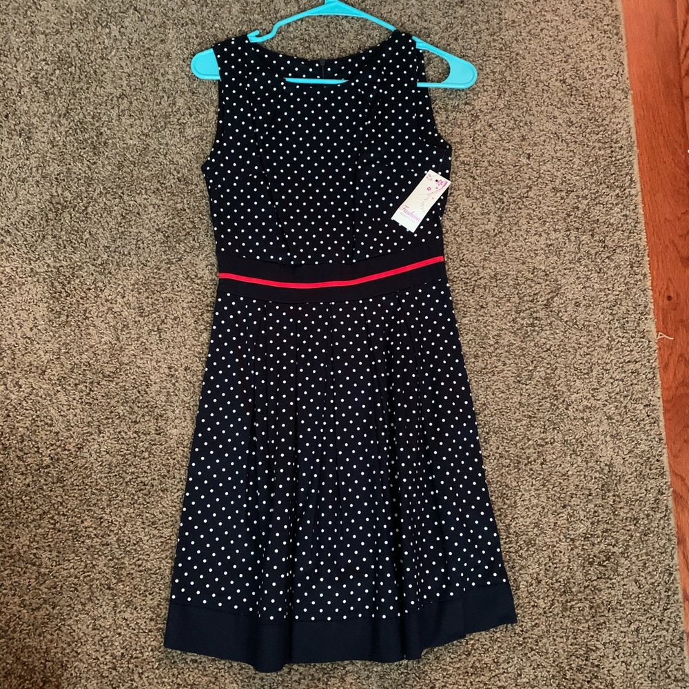 Blue Polka Dot Dress